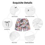 Personlig 1-5 Ansiktsfoto Amerikansk Flagga Snabbtorkande Badbyxor Strandshorts med Meshfoder Independence Day Strandfest Present för Män