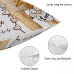 Personalised Imitation Embroidered Pet Photo Heart Paw Print Soft Cushion Cover with Name Meaningful Birthday Gift for Cat Dog Pet Owner