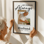 Henkilökohtainen In Loving Memory Photo Poster Painting Kehystetty maalaus Nickname ja päivämäärä Merkityksellinen sympatia lahja menetys isän äiti aviomies