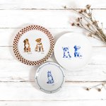 Personalised Hand-Drawn Style Pet Portrait Ceramic Plate with Name and Stand Home Decor Daily Use Sympathy Memorial Gift for Pet Owner