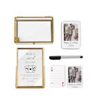 Gepersonaliseerde bruiloft foto gastenboek speelkaarten set met naam en datum verloving bruiloft Valentijnsdag cadeau voor pasgetrouwden Banquet Planners