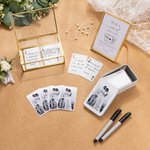 Gepersonaliseerde bruiloft foto gastenboek speelkaarten set met naam en datum verloving bruiloft Valentijnsdag cadeau voor pasgetrouwden Banquet Planners