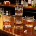 Spersonalizowana szklanka do whisky Football Team Pour Line 10 uncji z imieniem na Dzień Ojca i prezent urodzinowy dla fanów piłki nożnej