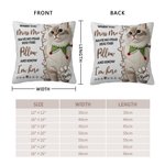 Personalised Imitation Embroidered Pet Photo Heart Paw Print Soft Cushion Cover with Name Meaningful Birthday Gift for Cat Dog Pet Owner