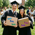 Personlig 2026 Graduation Cap Scroll Vanntette klistremerker med navn Sett med 2 Graduation Party Decoration Favor for Graduates