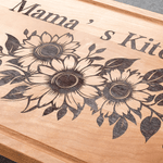 Tabla para cortar embutidos personalizada con título y ranura para zumo Regalo de inauguración de la casa para mamá Pareja Familia
