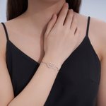 Personalised Mobius Infinity Cat Heart Shaped Bracelet with Name Elegant Jewellery Daily Wear Birthday Anniversary Gift for Cat Lovers