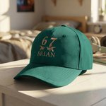 Personalized Multicolor Six Seven Embroidery 100% Cotton Adjustable Baseball Cap with Name Birthday Back to School Gift for Gen Z Teenagers