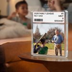 Personalised Photo Baseball No. 1 Dad Acrylic Plaque Home Decor Father's Day Birthday Gift for Dad Grandpa
