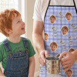 Delantal ajustable personalizado con el título Best Mom Dad Ever Face Photos Birthday Mother's Day Gift for Cooking Lover