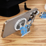 Personalized Cartoon Graduation Character Acrylic Magnetic Phone Grip with School Name Year and Name Graduation Gift for Graduates