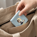 Cruz personalizada Libro de la Biblia Personaje de dibujos animados Oración PU Bolsa de cuero Rosario con nombre Bautizo Confirmación Regalo para la mujer cristiana