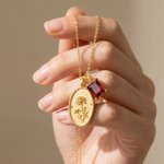 Henkilökohtainen Retro syntymä kukka syntymäkivi kaulakoru Dainty korut äitienpäivä syntymäpäivä vuosipäivä lahja äidille Grandmom naiset