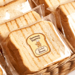 Pegatinas impermeables personalizadas con forma de tostada de pan de jengibre y nombre Etiquetas de regalo para los amantes de la repostería y el pan tostado