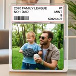Personalised Photo Baseball No. 1 Dad Acrylic Plaque Home Decor Father's Day Birthday Gift for Dad Grandpa