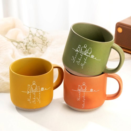 Personalizowany kubek ceramiczny 355 ml z sylwetką pupila i imieniem prezent na urodziny dla miłośników zwierząt