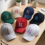 Personalized Multicolor Six Seven Embroidery 100% Cotton Adjustable Baseball Cap with Name Birthday Back to School Gift for Gen Z Teenagers