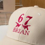 Personalized Multicolor Six Seven Embroidery 100% Cotton Adjustable Baseball Cap with Name Birthday Back to School Gift for Gen Z Teenagers