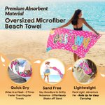 Asciugamano da spiaggia personalizzato a quadri leopardati e sovradimensionato ad asciugatura rapida con nome Attività all'aperto Festa in spiaggia Regalo di compleanno per le donne, le amiche e la fa