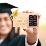 Personalized Class of 2026 Graduation Cap Wooden Money Holder with Name Graduation Gift for Graduates