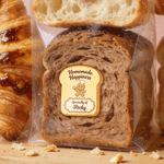 Pegatinas impermeables personalizadas con forma de tostada de pan de jengibre y nombre Etiquetas de regalo para los amantes de la repostería y el pan tostado