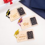Personalized Class of 2026 Graduation Cap Wooden Money Holder with Name Graduation Gift for Graduates