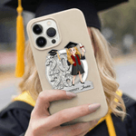Personalized Cartoon Graduation Character Acrylic Magnetic Phone Grip with School Name Year and Name Graduation Gift for Graduates