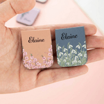 Personalisierte Aquarell Geburt Blume Name Magnetische PU Leder Lesezeichen Clip Täglicher Gebrauch Buch Club Geburtstag Geschenk für Bücherwurm Buchliebhaber