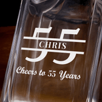 Personalisierte Jahr Design Drink Whiskey Dekanter Vatertag Geburtstag Geschenk für Vater Ehemann