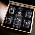 Personalisierte Jahr Design Drink Whiskey Dekanter Vatertag Geburtstag Geschenk für Vater Ehemann