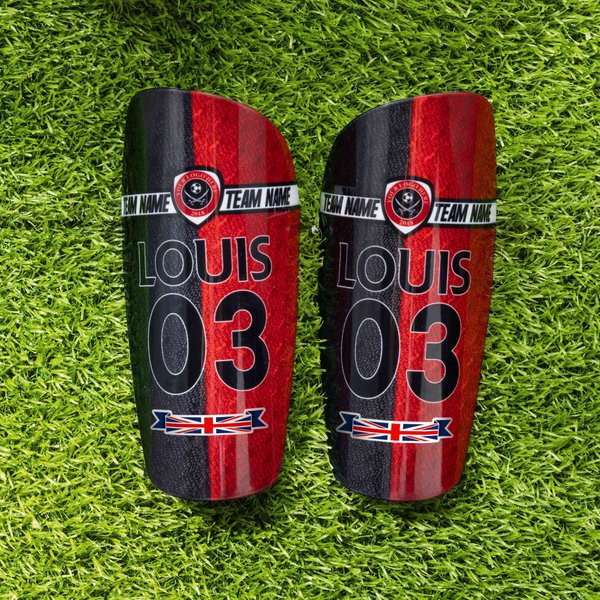 Parastinchi personalizzati colorati e resistenti con nome e logo della squadra Regalo di compleanno per giocatori di calcio amanti del calcio