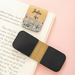 Personalisierte Aquarell Geburt Blume Name Magnetische PU Leder Lesezeichen Clip Täglicher Gebrauch Buch Club Geburtstag Geschenk für Bücherwurm Buchliebhaber