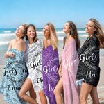 Personalisierte Mädchen Reise Sommer Themed Quick Dry Microfiber Beach Towel mit Namen Beach Party Schwimmen Pool Wesentliche Reise Geburtstag Geschenk für Besties