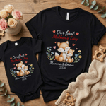 Personlig Vår första mors dag 100% bomull T-shirt Baby Bodysuit med namn Födelsedag 1:a mors dag Present till baby mamma