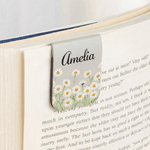 Personalisierte Aquarell Geburt Blume Name Magnetische PU Leder Lesezeichen Clip Täglicher Gebrauch Buch Club Geburtstag Geschenk für Bücherwurm Buchliebhaber