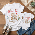 Personlig Vår första mors dag 100% bomull T-shirt Baby Bodysuit med namn Födelsedag 1:a mors dag Present till baby mamma