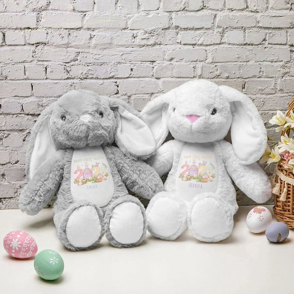 Personalisierte 2026 Ostereier Peter Hase Niedlicher Plüschtier Spielzeug mit Namen Geburtstag Glückliche Erste Oster Geschenke für Kinder