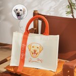 Personalisierte Cartoon Haustier Porträt Tragetasche mit Namen und Muster wiederverwendbare Haustier Outing täglichen Gebrauch Geburtstag Geschenk für Tierbesitzer