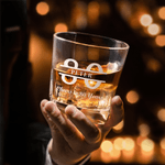Personalisierte Jahr Design Drink Whiskey Dekanter Vatertag Geburtstag Geschenk für Vater Ehemann