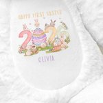 Personalizzato 2026 Uova di Pasqua Peter Rabbit Peluche carino Giocattolo di peluche con nome Compleanno Buon primo regalo di Pasqua per bambini