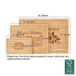 Personalised Engraved Flower Design FSC Bamboo Charcuterie Cutting Board with Text and Juice Groove Kitchen Decor Anniversary Gift for Family