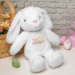 Personalizzato 2026 Uova di Pasqua Peter Rabbit Peluche carino Giocattolo di peluche con nome Compleanno Buon primo regalo di Pasqua per bambini