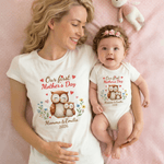 Personlig Vår första mors dag 100% bomull T-shirt Baby Bodysuit med namn Födelsedag 1:a mors dag Present till baby mamma