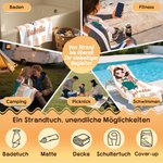 Personalisiertes kariertes oder gestreiftes Strandtuch | mit Cartoon-Figur | schnelltrocknend | Reisezubehör Strand Geburtstag Geschenk für Freunde