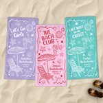 Toalla de playa de gran tamaño, de secado rápido y suave, personalizada para despedida de soltera, con nombre Vacaciones de verano Fiesta en la playa Cumpleaños Regalo para niñas Damas de honor