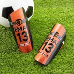 Parastinchi personalizzati colorati e resistenti con nome e logo della squadra Regalo di compleanno per giocatori di calcio amanti del calcio