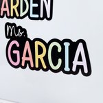 Personalized Rainbow Teacher Name Whiteboard Classroom Magnet Back to School  Gift for Teacher