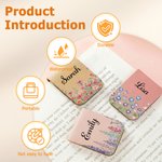 Personalisierte Aquarell Geburt Blume Name Magnetische PU Leder Lesezeichen Clip Täglicher Gebrauch Buch Club Geburtstag Geschenk für Bücherwurm Buchliebhaber