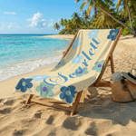 Personalized Multicolour Daisy Quick Dry Oversized Microfiber Beach Towel with Name Holiday Travel Essential Birthday Gift for Woman