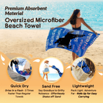 Personalized Horse Owner Silhouette Quick Dry Oversized Gradient Beach Towel with Name Travel Essentials Beach Party Gift for Equestrian Horse Lover